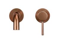 rubinetto per lavello, 1 pz rubinetto for lavabo for a parete in ottone nero opaco maniglia singola(Brush Rose 260)