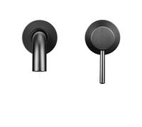 rubinetto per lavello, 1 pz rubinetto for lavabo for a parete in ottone nero opaco maniglia singola(Gunmetal 260)