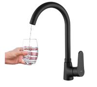 Rubinetto per lavello a colonna ATEZ Kuchinox nero con beccuccio a U