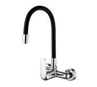 Kuchinox Elza rubinetto da cucina a parete cromo-nero BKE781D