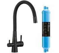 Laveo Riveco rubinetto da cucina con filtro verticale nero BRICB68D