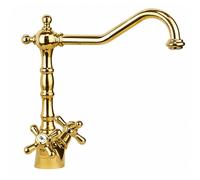 Rubinetto per lavello cucina stile barocco in colore oro Gattoni Calypso 5691/RE
