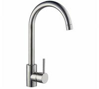 Rubinetto per lavello da cucina con beccuccio girevole, in acciaio inox
