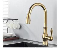 Rubinetto per lavello da cucina estraibile multicolore - Maniglia singola foro singolo tipo A oro - Design moderno facile installazione e aggiornamento elegante della cucina