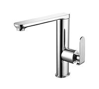 Rubinetto per lavello da cucina, Miscelatore per rubinetti da cucina con doccetta Miscelatore monocomando per lavello caldo e freddo in ottone massiccio monoforo con nucleo della valvola in ceramica,