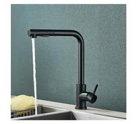 Rubinetto per lavello da cucina nero Pull Down Spruzzatore Miscelatore per acqua calda e fredda Montaggio a ponte Design moderno Rubinetto da cucina per la ristrutturazione domestica Facile