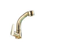 rubinetto per lavello, Rubinetto for lavabo con sollevamento retrattile, doccetta estraibile flessibile, miscelatore montato sul piano, beccuccio a doppia modalità(Gold)