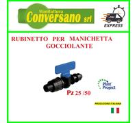 RUBINETTO per manichetta gocciolante piatta Plast Project 100% Italiano pz 25-50
