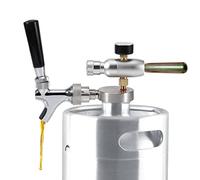 Rubinetto per Mini Botte di Birra da 2 l/3,Botte di Birra in Acciaio Inox,6 l/4 l, regolatore di CO2,