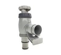 Rubinetto per piscina plus per piscina fuori terra con raccordo per tubo da 32/38 mm, accessori per piscina Intex/Bestway, valvola a doppia split tubo valvola per pompa piscina (set di 1)