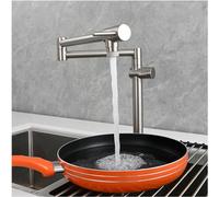 Rubinetto per Riempire Pentole in Ottone Massiccio Rubinetto per Riempire Pentole in Ottone Massiccio Rubinetto Pieghevole per Cucine A 2 Maniglie con Braccio Oscillante A Doppio Gi, Brushed