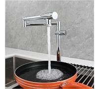 Rubinetto per Riempire Pentole in Ottone Massiccio Rubinetto per Riempire Pentole in Ottone Massiccio Rubinetto Pieghevole per Cucine A 2 Maniglie con Braccio Oscillante A Doppio Gi, Chrome