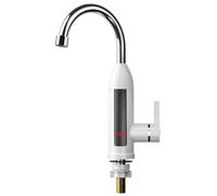 Rubinetto per riscaldamento senza serbatoio da 3000 W Rubinetto per scaldabagno elettrico regolabile a 360 gradi Rubinetto per riscaldamento rapido Forniture da cucina, Bianco, Include: 1 * Rubinetto