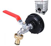 Rubinetto per serbatoio da 1000 litri con adattatore per rubinetto per tubo da giardino, connettore per rubinetto IBC S60x6