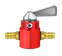 Rubinetto per valvola benzina per moto, realizzato in lega di alluminio, compatibile con tubi dell'olio da 6 mm di diametro per un migliore controllo del carburante (rosso)