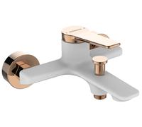 Rubinetto Per Vasca Bianco Oro Muro Monocontrollo Alians