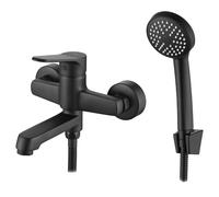 Rubinetto per vasca da bagno a parete ATEZ Kuchinox nero con set doccia