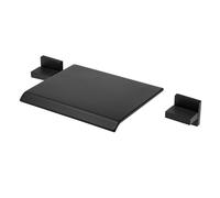 Rubinetto per vasca da bagno a parete SUMERAIN nero opaco, cascata, due maniglie, portata elevata