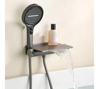 Rubinetto per vasca da bagno con doccetta, rubinetto miscelatore per vasca da bagno, miscelatore moderno in ottone massiccio con spruzzatore a getto