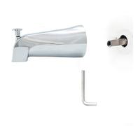 Rubinetto per vasca da bagno e doccia, deviatore adatto a 1/2 filettature, cromato