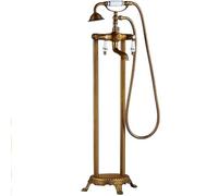 Rubinetto per vasca da bagno in ottone antico a cascata miscelatore doccia soffione doccia elegante design vintage perfetto per la ristrutturazione del bagno di lusso.