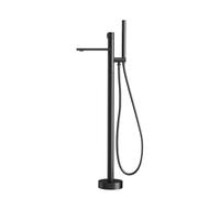 Rubinetto per vasca da bagno indipendente con doccia a mano Rubinetto da bagno moderno nero per il miglioramento della casa e l'arredamento elegante del bagno