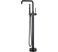 Rubinetto per vasca da bagno indipendente, miscelatore doccia in acciaio inossidabile con doccia portatile, design a maniglia singola, apparecchio da bagno moderno