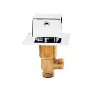 Rubinetto per vasca da bagno quadrato in ottone con interruttore doccia Valvola miscelatore a tripla maniglia per doccia Cartuccia in ceramica Controllo dell'acqua calda e fredda Cascata Design a