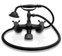 Rubinetto Per Vasca Nero Vintage Muro Leve Trasversali