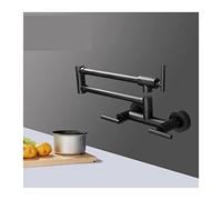 Rubinetto Pieghevole, Cucina lavello for ruscello riempitivo for colpa for opaco a doppia maniglia a doppio foro a parete a muro a oscillazione acqua calda e fredda