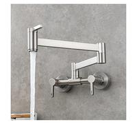 Rubinetto pieghevole del rubinetto filler della pentola in ottone con il dell articolazione altalena doppia dell'osciunamento for l'acqua calda e fredda,Sicuro per l'acqua(Nickel 1 Function)