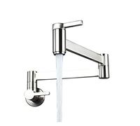Rubinetto Pieghevole, Tocca moderna Acqua fredda pieghevole braccio cucina rubinetto lavandino del for riempitivo a prova di bacino a ottone a sfita doppia interruttore(Brushed)