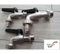 RUBINETTO PORTAGOMMA A SFERA DA GIARDINO BUGATTI DA 1/2" A 1"