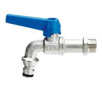 Rubinetto portagomma a sfera Ekomatic con innesto rapido da 1/2"