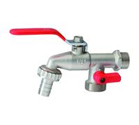 Rubinetto portagomma a sfera ottone doppio attacco 1/2 - Utilia