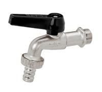 Rubinetto portagomma in ottone cromato curva leva 1 BUGATTI