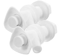 Rubinetto Push Button per Dispenser Acqua Bianco Plastico 2 Pezzi