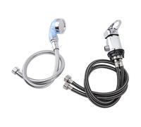 Rubinetto quadrato da 60 cm e tubo doccia blu da 70 cm per barbiere