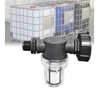 Rubinetto raccordo serbatoio 1000 L, articolazione del tubo da giardino per collettori d'acqua piovana con funzione di filtro, adattatore per serbatoio dell'acqua IBC (3/4" filo esterno)