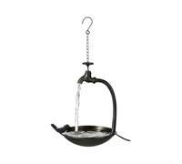 Rubinetto retrò a energia solare per uccelli, 46 cm, decorazione da | Pannello solare integrato, funzionamento automatico alla luce del giorno, funzione giardino, risparmio energetico