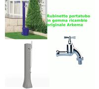 Rubinetto Ricambio originale per Docce e fontane dotate di Portatubo di gomma ARKEMA compatibile cromo