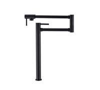 Rubinetto riempi-pentola girevole a 360° e pieghevole con prolunga affondata e design del braccio girevole libero Funzionamento flessibile(Flash sale black)