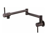 Rubinetto riempitivo a parete Rubinetto da cucina pieghevole a parete Rubinetto for lavabo monoforo singolo freddo Ruota beccuccio pieghevole in ottone rotondo(Navy Blue)