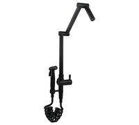 Rubinetto riempitivo for pentole, cucina pieghevole a parete in ottone con spruzzatore laterale, lavello maniglia monoforo nero(Black)