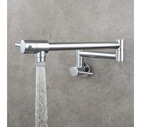 Rubinetto riempitivo for pentole Montaggio a parete Ugello doppio snodo for da cucina Rubinetti singoli a doppia modalità for acqua fredda Rotazione a 360 ° Riempitore for Kitch