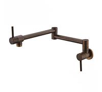 Rubinetto riempitivo for pentole Rubinetto da cucina pieghevole a parete Rubinetto for lavello da cucina monoforo freddo singolo Rubinetto da cucina con braccio oscillante doppio snodo in ottone massi