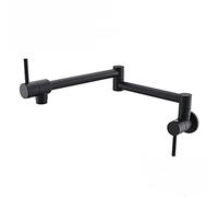 Rubinetto riempitivo for pentole Rubinetto da cucina pieghevole a parete Rubinetto for lavello da cucina monoforo freddo singolo Rubinetto da cucina con braccio oscillante doppio snodo in ottone massi