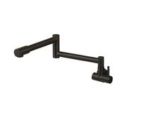 Rubinetto riempitivo for vaso in ottone nero da cucina a parete singolo foro freddo Ruota beccuccio pieghevole Due scelte(Black)