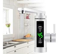 Rubinetto riscaldante istantaneo, 3000 W elettrico continuo calore Led rubinetto elettrico cucina rubinetto elettrico in acciaio inossidabile 220 V, per cucina, bagno, bianco