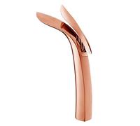 Rubinetto, Rubinetti for lavabo in ottone oro rubinetto da bagno rubinetto singolo manico lavabo miscelatore rubinetto da bagno rubinetto rame foglia forma lavello acqua rubinetto(Rsoe gold tall)
